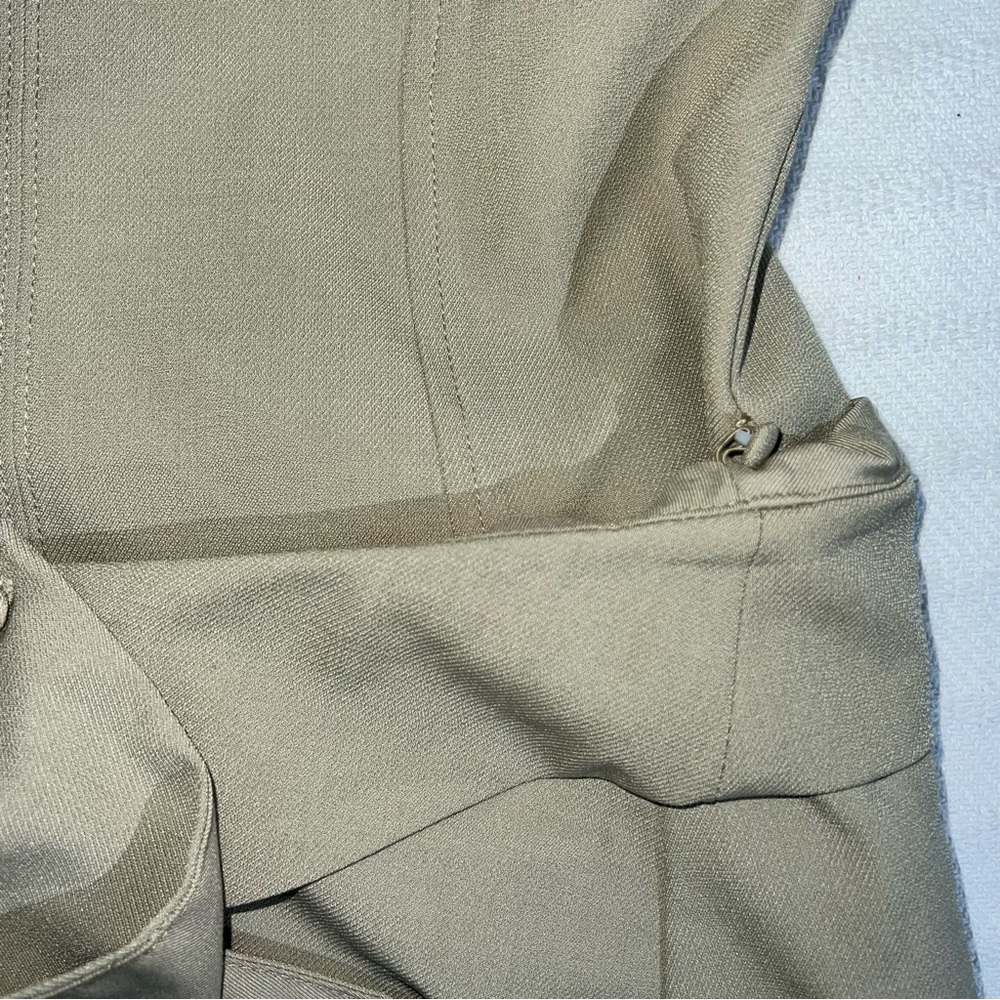 Oh Polly Bruna Woven Twill Wrap Over Pleated Mini Dress Size 4 Preppy Party Chic - Picture 8 of 12